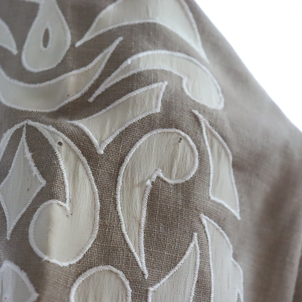 Umi Collections by Anne Crimmins Midi Dress 14 Brown Womens Linen Blend AS IS - Picture 6 of 7